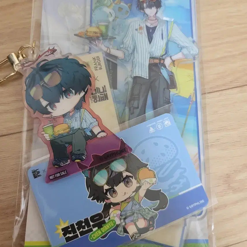 [BUNJANG] Arknights Endfield Frank Burger Camus Acrylic Stand + Keyring + Jin Chenyu Coupon Set / 명일방주 엔드필드 프랭크버거 카뮤 아크릴 스탠드+키링+진천우쿠폰