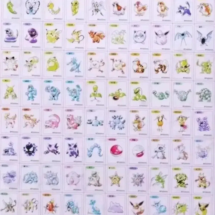 [BUNJANG] Pokemon Bread 30th Anniversary Stickers Bundle Set (12 pcs) / 30주년 포켓몬빵 띠부띠부씰 미개봉 일괄판매 12장 100종중아트