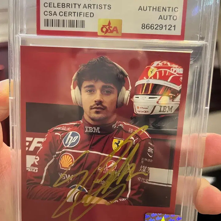 [BUNJANG] Charles Leclerc Signed Photocard / 샤를 르클레르 친필싸인 포토카드  | CSA 인증 케이스 포함 | 소장용 최상급