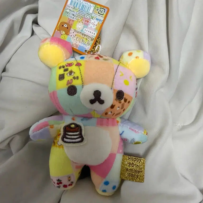 [BUNJANG] San-X Rilakkuma 20th Anniversary Patchwork Mascot Plush / 산엑스 리락쿠마 20주년 기념 패치워크 마스코트 인형