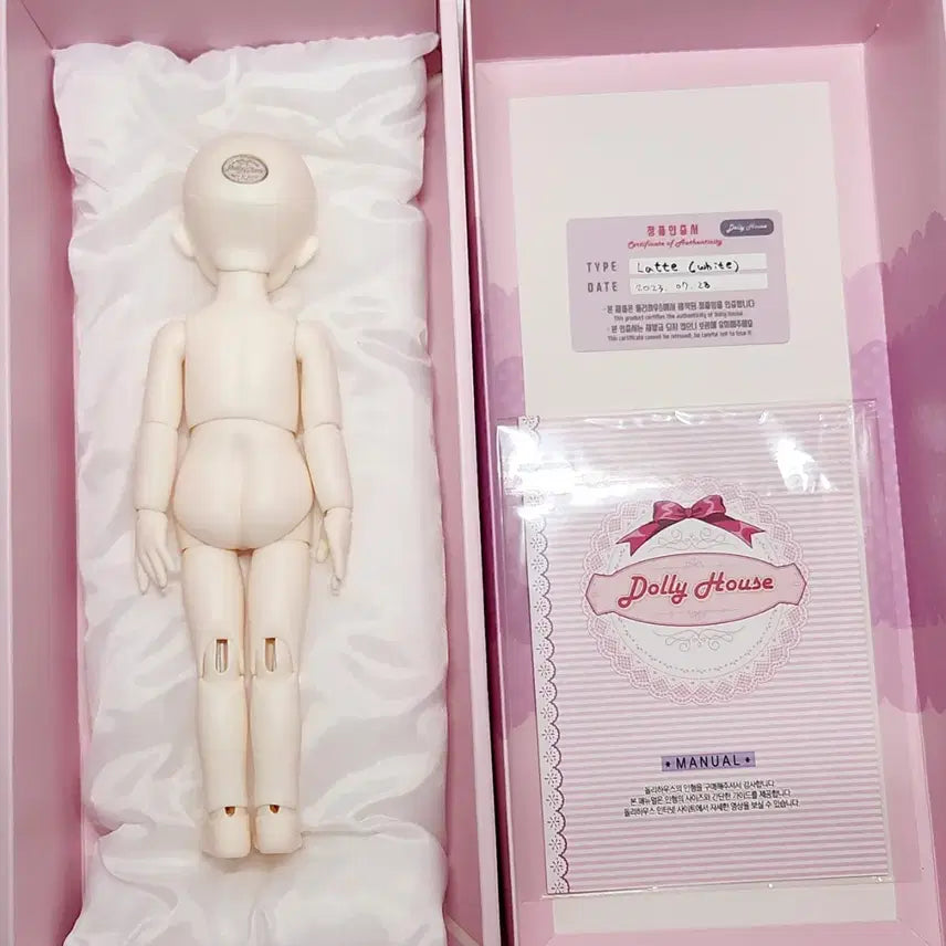 [BUNJANG] Dolly House Latte (White) MSD Ball-Jointed Doll Body + Wig, Outfit, Accessories / 물포) 구관 돌리하우스 라떼 미백 usd 본체 가발 의상 옷 구체관절인형 물품