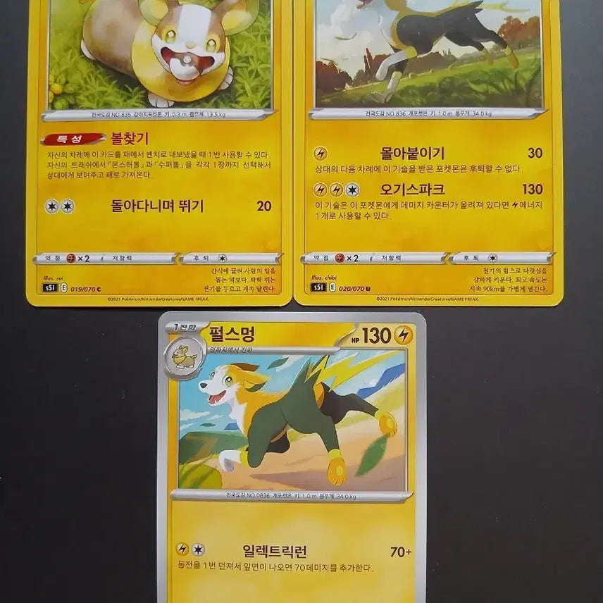 [BUNJANG] Pokemon Card Pawmot 3-Type Bundle Set / 포켓몬 카드 멍파치 펄스멍 3종 일괄