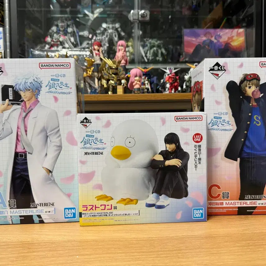 [BUNJANG] Bandai Gintama Gintoki-Sensei Figure Set (A, C, Last One) / [택포13/미개봉] 이치방쿠지 반다이 긴파치 선생님 피규어a,c,라스트원  3종 세트