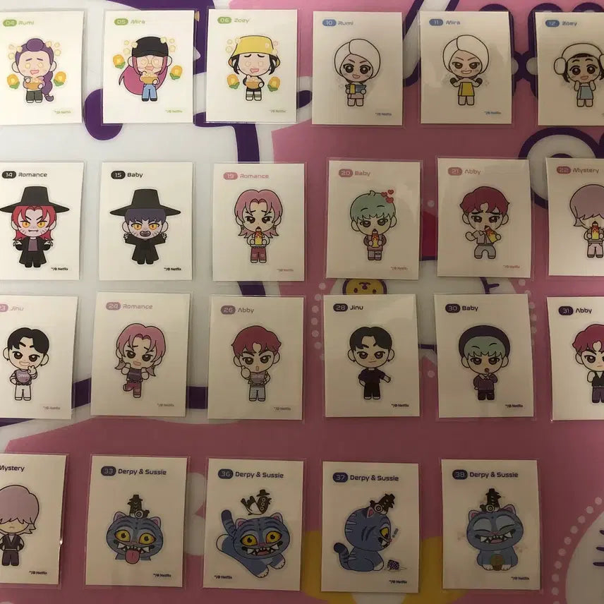 [BUNJANG] KDH POP UP 23 Types Sticker Bundle Set / 케데헌 팝업 띠부씰 23종 일괄
