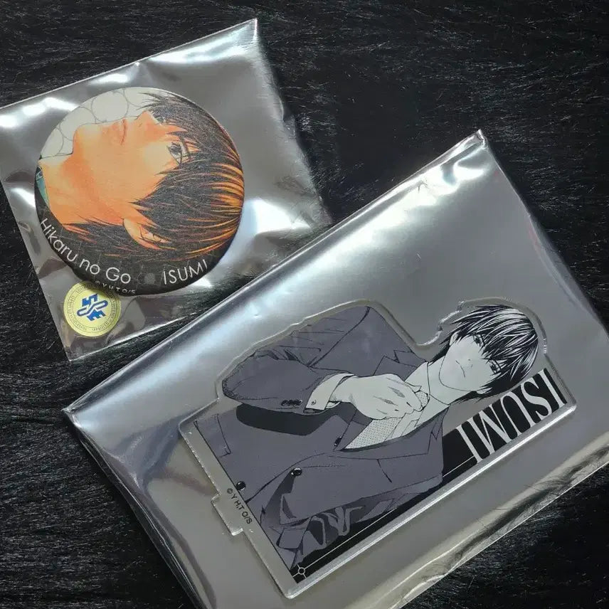 [BUNJANG] Hikaru no Go Izumi Acrylic Stand + Badge Bundle Set / 고스트바둑왕 히카루의 바둑 원화 쿠지 이즈미 아크릴 스탠드 + 뱃지 일괄