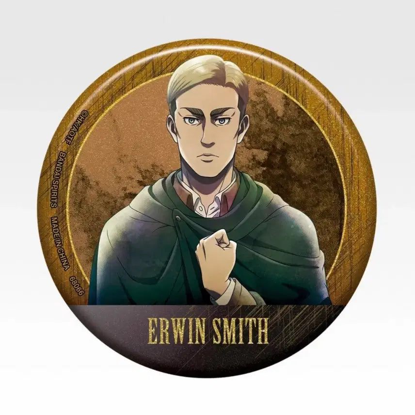 [BUNJANG] Attack on Titan Erwin Metallic Can Badge G Prize Ichiban Kuji / G-5 엘빈 메탈릭 캔뱃지 G상 진격의거인 각자의 결의 이치방쿠지 제일복권