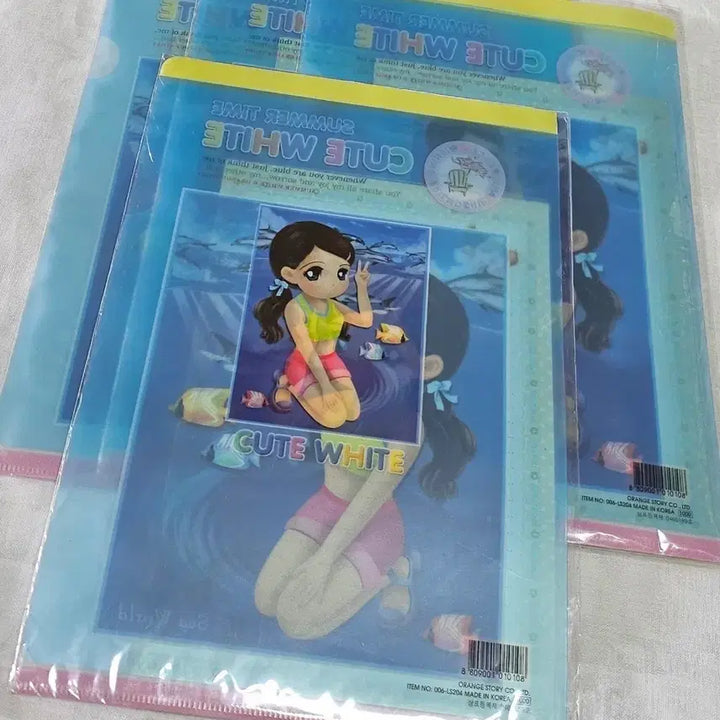 [BUNJANG] Orange Story Cute White Letter Paper &amp; File Set / 오렌지스토리 편지지 파일 화일 고전문구 큐트화이트 지류 팬시