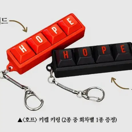 [BUNJANG] Hope Keycap Keyring Red / 호프 키캡 키링 레드