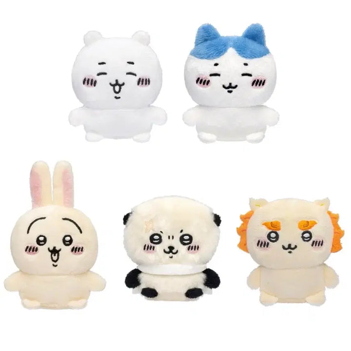 [BUNJANG] Chiikawa Sitting Plush Doll 5-Set (Sealed) / 치이카와 앉은 누이 가챠 인형 5종 풀세트 미개봉 치이카와 하치와레 우사기 랏코 시사 먼작귀
