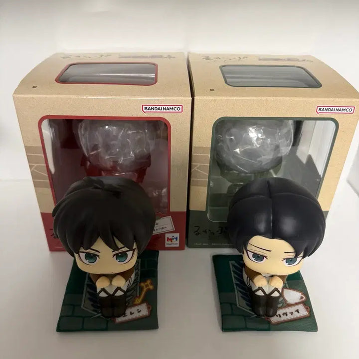 [BUNJANG] Attack on Titan Eren &amp; Levi Look-Up Figure Set with POB / 진걱거 에렌 리바이 룩업 특전포함