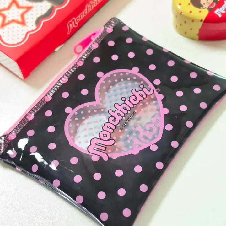 [BUNJANG] Monchhichi PVC Pouch Wallet with Tin Case / 몬치치 팝업 pvc 파우치 지갑 + 틴케이스
