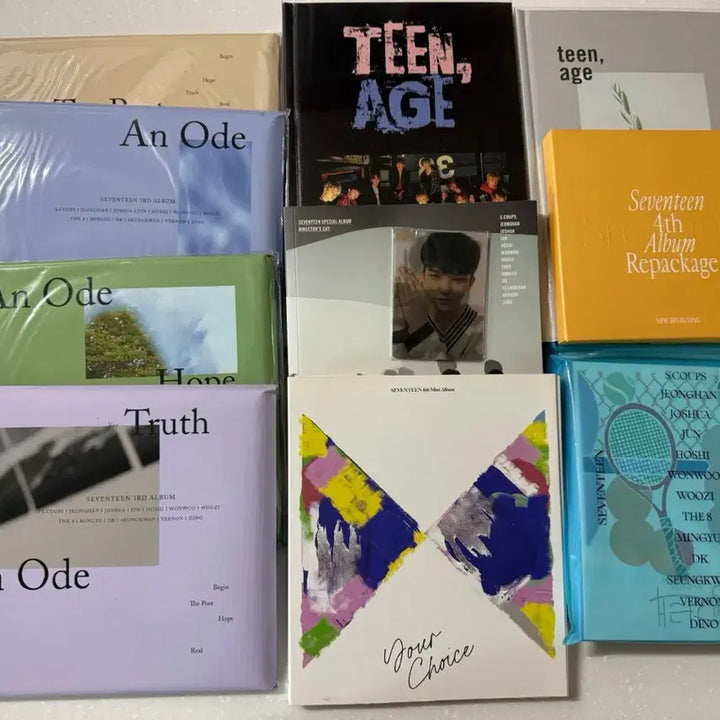 [BUNJANG] Seventeen Seventeen Unsealed Album Bundle Set / (택포) Svt seventeen 세븐틴 틴에이지 선셋 언오드 헹가래 등 개봉앨범 처분