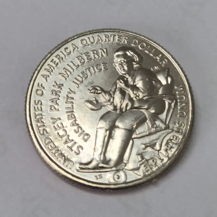 [BUNJANG] 2025 P.D. Mint Quarter Dollar Stacey Park Milburn Commemorative Coin / 쿼터 달러 2025년 P.D민트 한국인 최초 장애인 인권 운동가 스테이시 박 밀번 기념동전 한정판