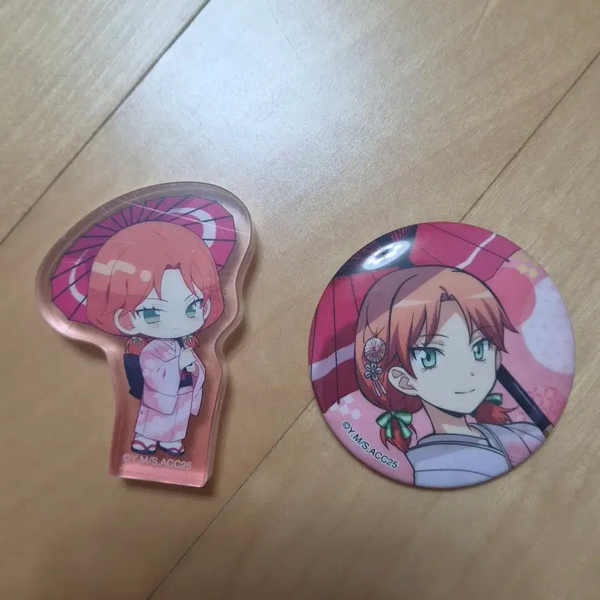 [BUNJANG] Assassination Classroom Rinka Hayami Acrylic Stand &amp; Badge Set / 암살교실 하야미 린카 아크릴 스탠드 뱃지 세트