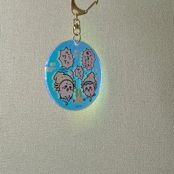 [BUNJANG] Chiikawa Hachiware Aurora Aquarium Acrylic Keychain New / (새제품)치이카와 하치와레 오로라 수족관 아크릴 키링