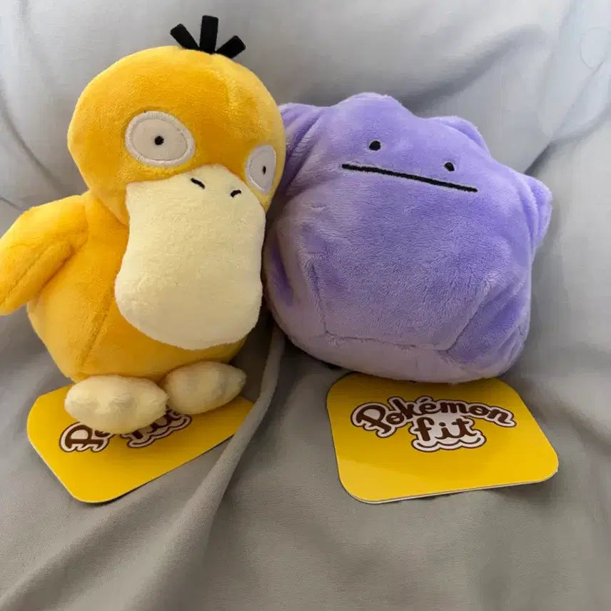 [BUNJANG] Pokemon Pokefit Ditto &amp; Psyduck Plush Bundle Set / 포켓몬 포케핏 메타몽 고라파덕 인형 일괄