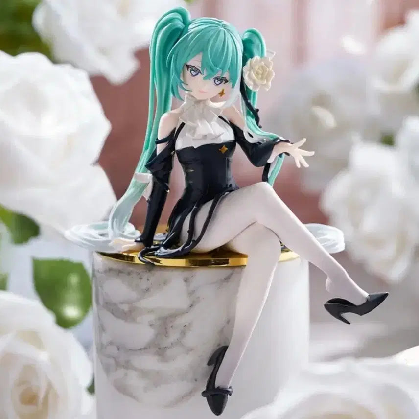 [BUNJANG] Hatsune Miku Back Rose Flower Fairy Noodles Stopper Figure / 하츠네 미쿠 백장미 Flower Fairy 피규어 누들스토퍼