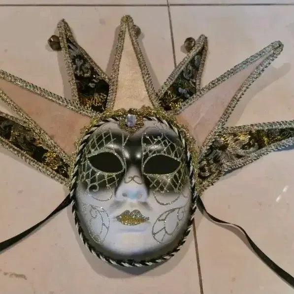 [BUNJANG] Venetian Handmade Masquerade Mask for Parties, Halloween, Photoshoots, and Performances / 베네치아 수공예 수제품 파티 가면 할로윈 촬영 공연 소품 로판 가면