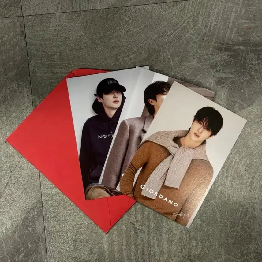 [BUNJANG] Byun Woo Seok Giordano Holiday Postcard Set (3 Types) / 변우석 지오다노 홀리데이 엽서 3종세트