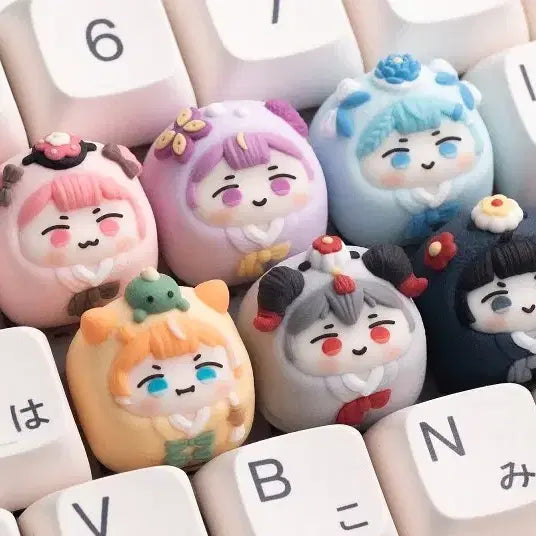 [BUNJANG] Project Key Artisans Keycaps Full Set + Stand / (일괄)프로젝트아이 허니즈 아티산키캡 전종 + 거치대