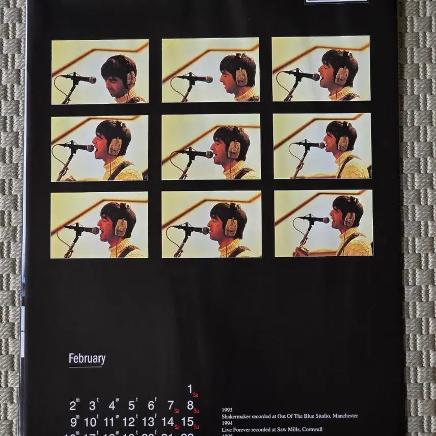 [BUNJANG] Oasis 1998 Calendar Poster / 포스터 oasis 오아시스 1998 캘린더