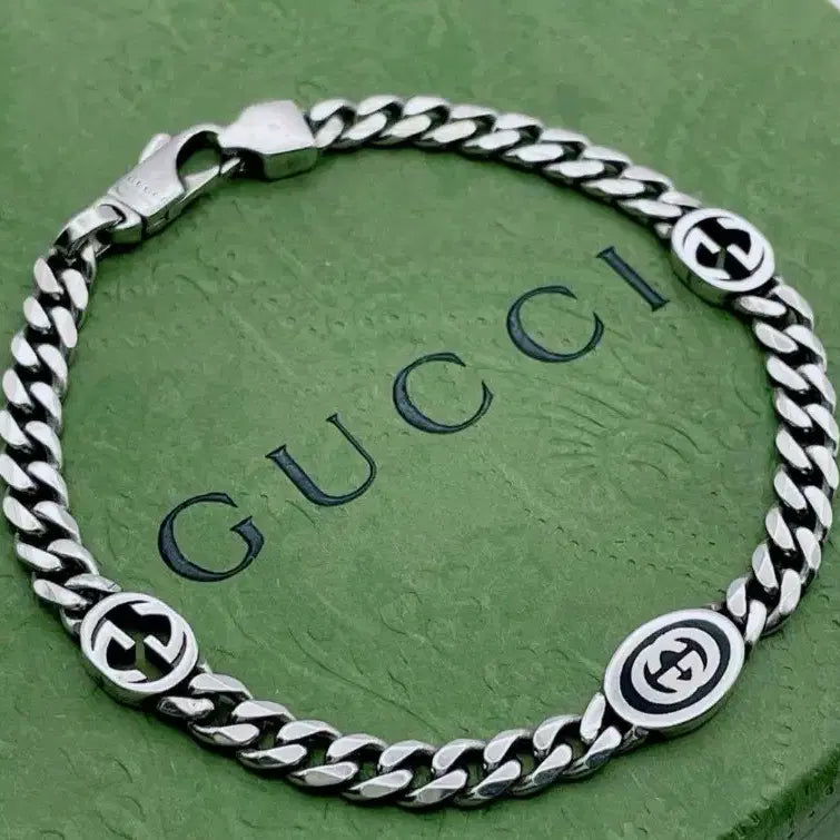 [BUNJANG] Gucci Interlocking G Silver Chain Bracelet / 구찌 인터로킹 G 실버 체인 팔찌