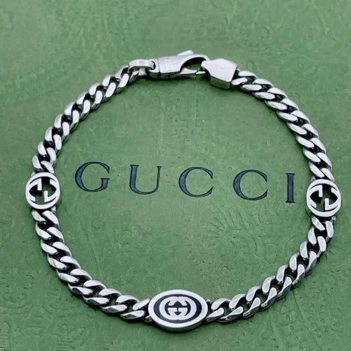 [BUNJANG] Gucci Interlocking G Silver Chain Bracelet / 구찌 인터로킹 G 실버 체인 팔찌