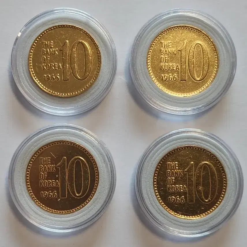 [BUNJANG] 1966 10 Won Coin 4-Coin Set / 특년도/초년도 1966년 10주  4개 세트)