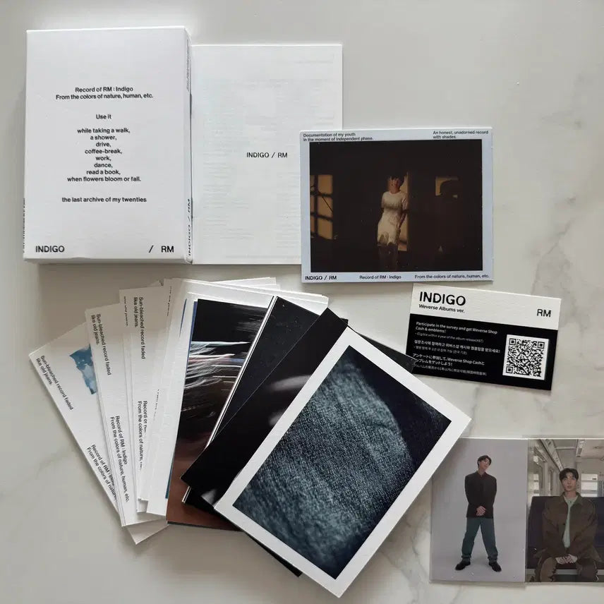 [BUNJANG] BTS RM INDIGO Album (Weverse Album Ver.) Bundle Set with 2 Photocards and 2 Special Benefit Photocards / [특전 2종 포함, 포카 2종풀셋] BTS RM INDIGO 남준 인디고 앨범, 위버스앨범, 포카풀셋