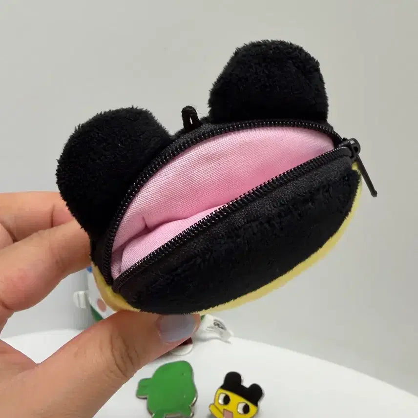 [BUNJANG] Tamagotchi Mamechi, Mimitchi, Kuchipatchi Plush Pouch &amp; Badges Bundle Set / 일괄) 다마고치 마메치 미미치 구치파치 누이 파우치 뱃지