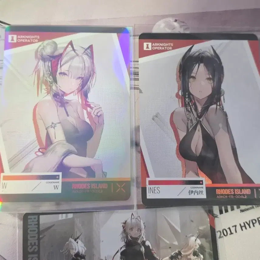 [BUNJANG] Arknights Kayou Collaboration Reduces W &amp; Ines Cheongsam Card Set / 명일방주 카유 콜라보 리듀크 더블유 이네스 카드 판매