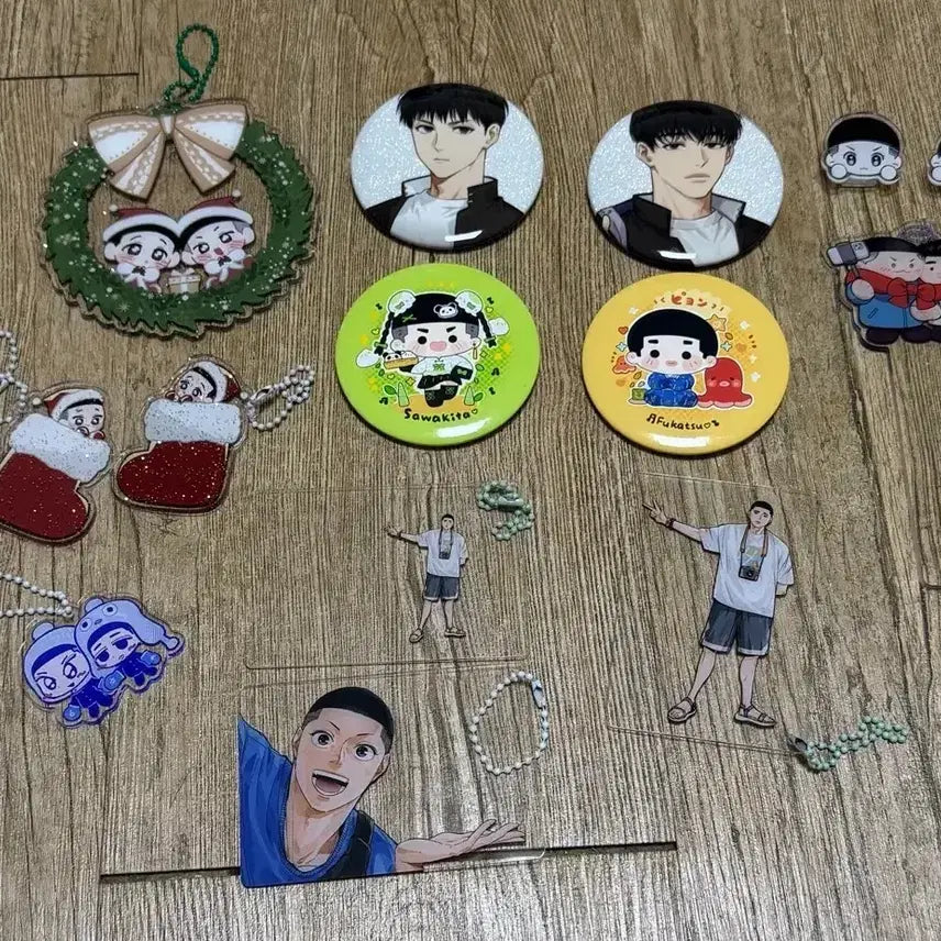 [BUNJANG] Slam Dunk Wooseongmyeonhyeon (Woosung Myeonheon) Pin Button, Keyring, Photoprop Set / 판매) 슬램덩크 우성명헌 우명 핀버튼 키링 포토프롭 집게 일괄 판매 양도