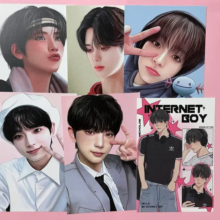 [BUNJANG] ENHYPEN eVy Lucky Draw Illustration Postcard Set / (뒷장있음) 앤팀 비공굿 일러스트 엽서 이브이님 이브이 포카 럭드 통판