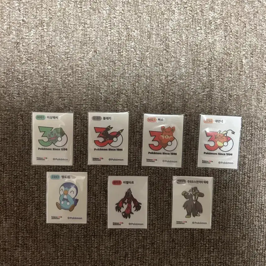 [BUNJANG] Pokemon 30th Anniversary Stickers (Ttibusil) - For Sale/Trade / 포켓몬 30주년 띠부실 교환/판매