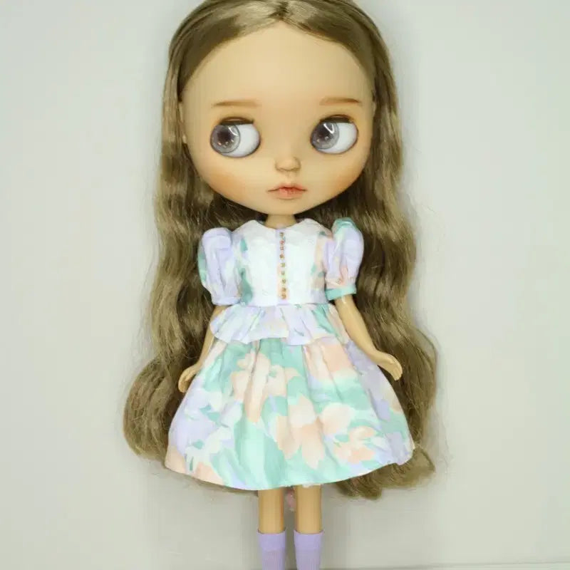 [BUNJANG] Neo Blythe Purple Flower Dress Set / (네오 브라이스)(선주문) 퍼플 플라워 원피스