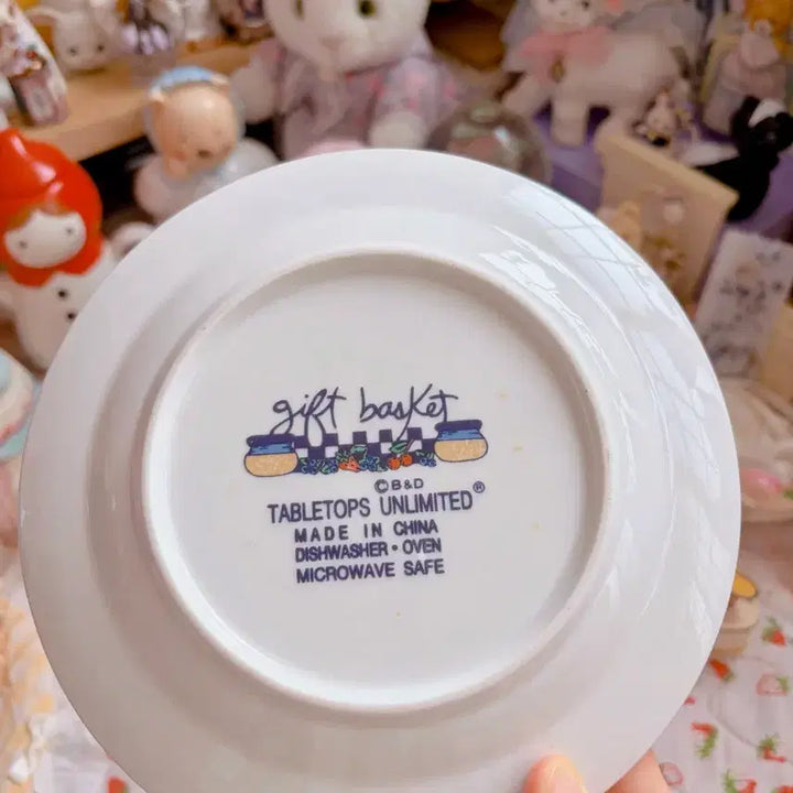 [BUNJANG] Vintage Strawberry Jam Pattern Plate / 빈티지 딸기잼 패턴 접시 오브제