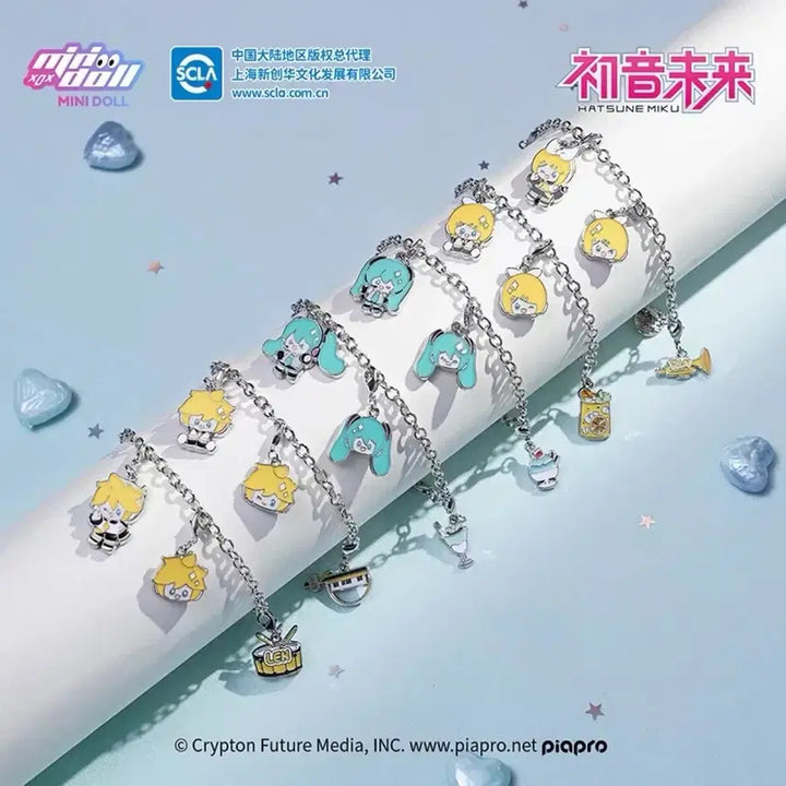 [BUNJANG] Hatsune Miku Official Mini Doll Metal Bracelet / 하츠네 미쿠 공식 미니돌 메탈 팔찌
