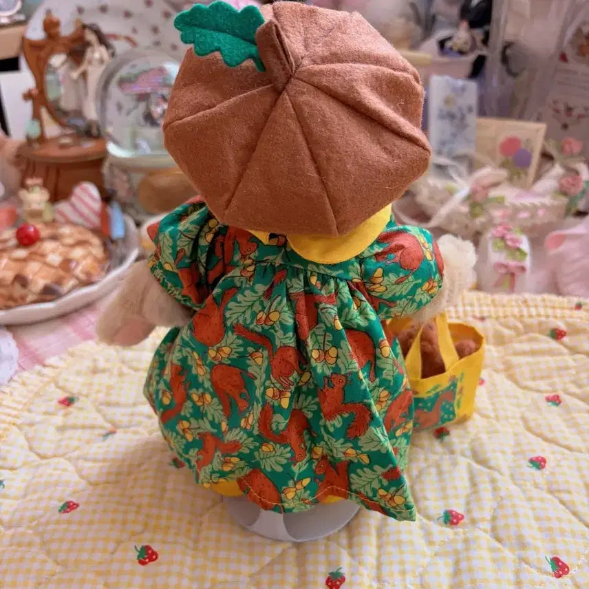 [BUNJANG] Vintage Murphy Bear Squirrel Pattern Dress Doll / 빈티지 머피베어 다람쥐 패턴 원피스 인형