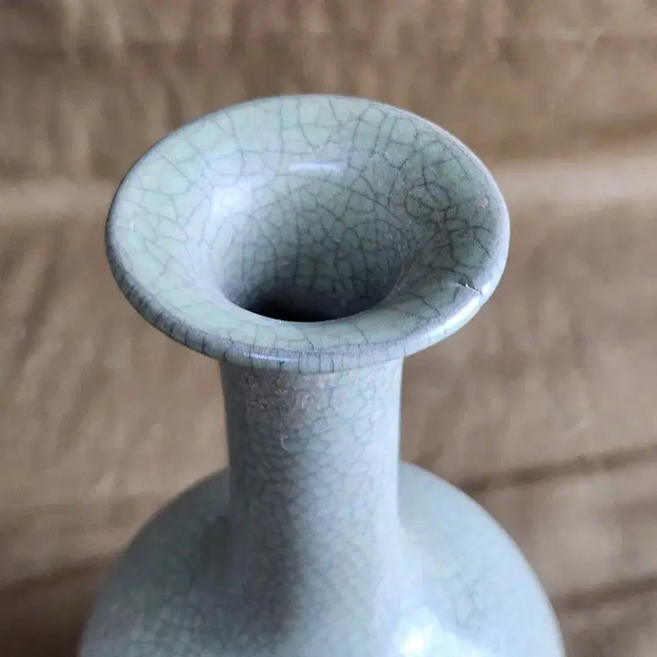 [BUNJANG] Chinese Imperial Kiln Celadon Vase with Crackle Glaze / 중국도자기 황실관요 균열문 청자