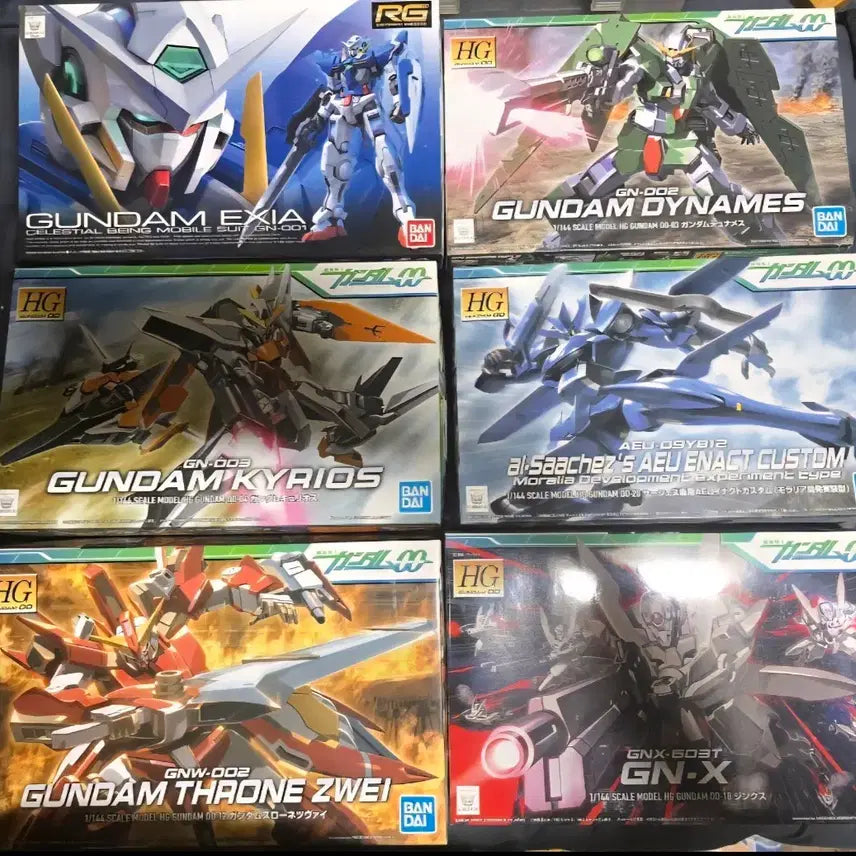 [BUNJANG] Bandai Gundam 00 1st &amp; 2nd Season Model Kit Bundle Set / 반다이 건담 더블오 1기 2기 프라 일괄