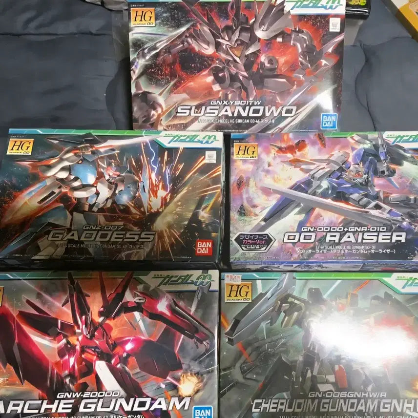 [BUNJANG] Bandai Gundam 00 1st &amp; 2nd Season Model Kit Bundle Set / 반다이 건담 더블오 1기 2기 프라 일괄