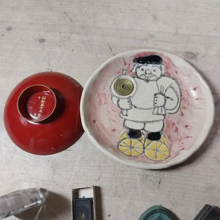 [BUNJANG] Japanese Vintage Bundle Set / 일본 빈티지 목제 잔, 청운 먹, 고야산 금속 기념품 등 일괄