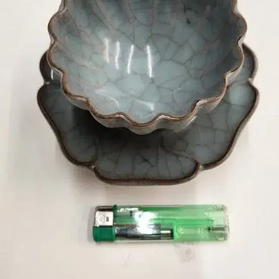 [BUNJANG] Celadon Flower-Shaped Cup and Saucer Set / 청자 화형잔