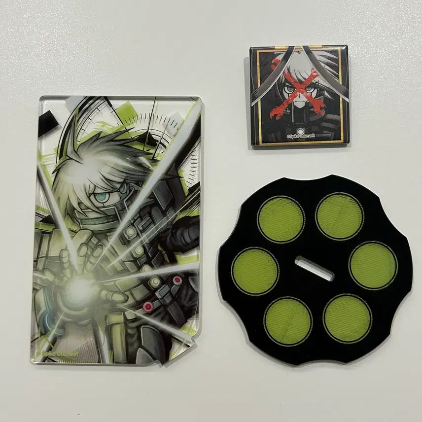 [BUNJANG] Danganronpa Dangan New Dangan Kibo Acrylic Stand &amp; Portrait Badge Bundle Set / 일괄) 단간론파 단간 뉴단 키보 아크릴 스탠드 영정 뱃지
