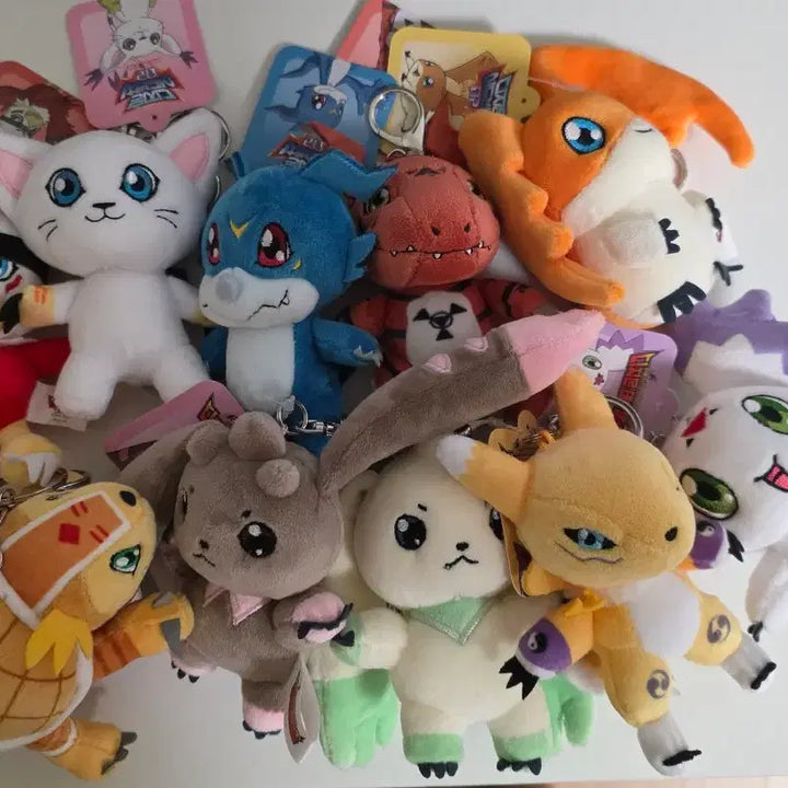 [BUNJANG] Digimon Keychain Plush Full Set Bundle / 디지몬 키링 인형 풀세트 일괄(파닥몬, 가트몬, 브이몬, 호크몬, 아르마몬, 길몬, 테리어몬, 레나몬, 동글몬, 로프몬)