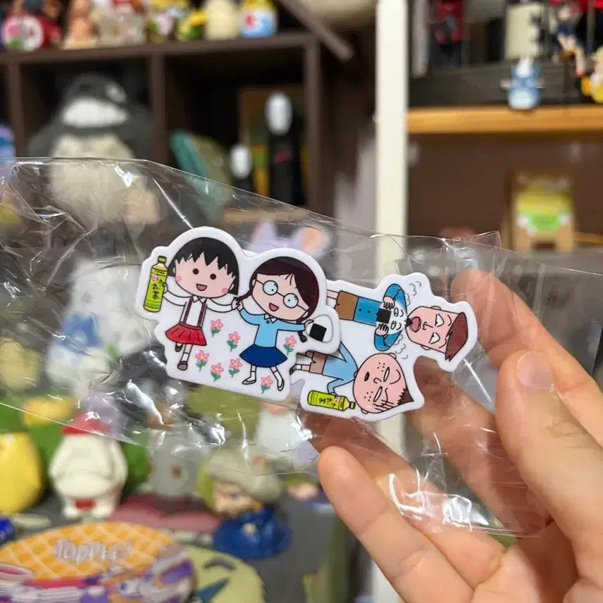 [BUNJANG] Chibi Maruko-chan &amp; Friends Clip Magnet Set / 치비마루코와 친구들 집게 자석