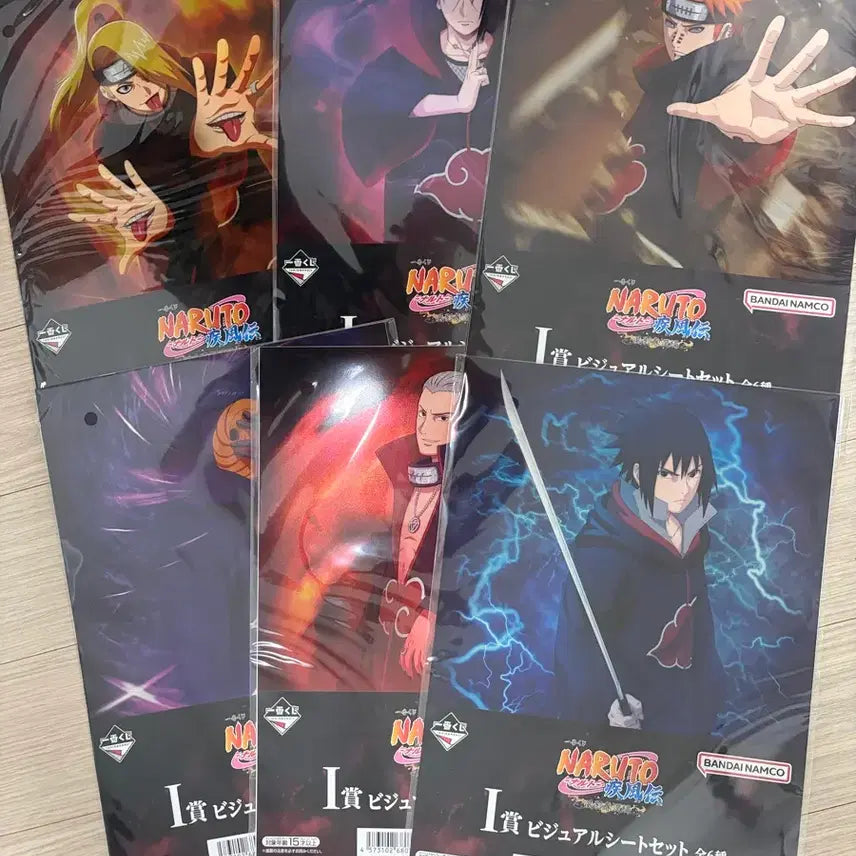 [BUNJANG] Naruto Ichiban Kuji Visual Sheet Set (All 6 Types) / 나루토 I상 비주얼시트 6종전종