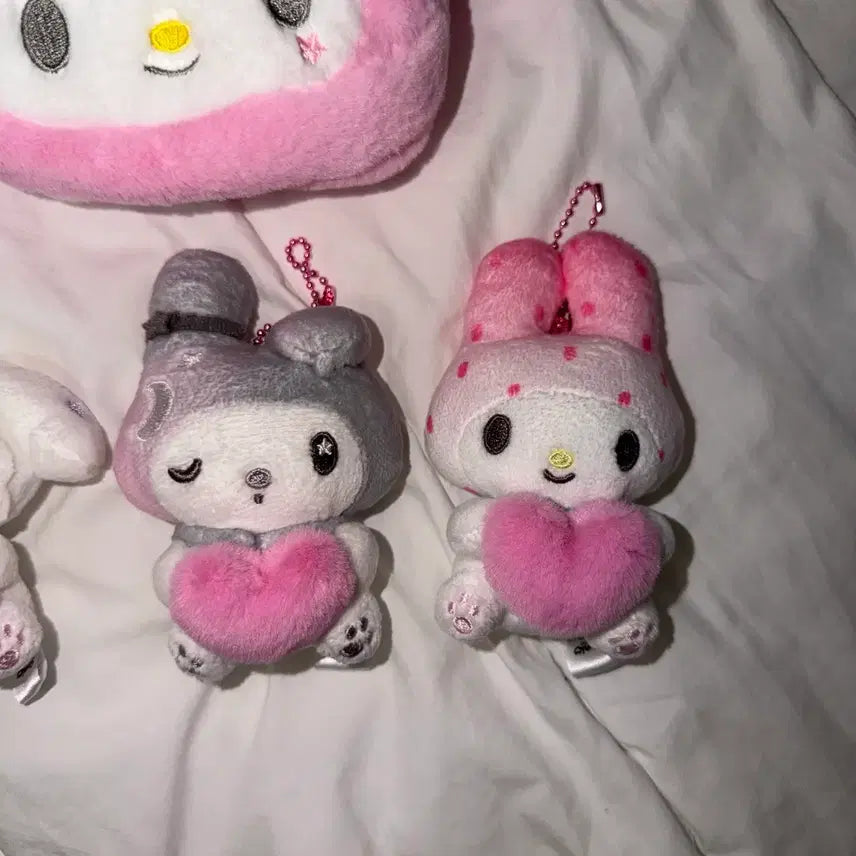 [BUNJANG] Sanrio My Melody 50th Anniversary Tokimeki Planet Keychain Doll Face Pouch Bundle Set / 산리오 마이멜로디 50주년 키링 인형 토키메키 플래닛 얼굴 파우치 새상품 일괄