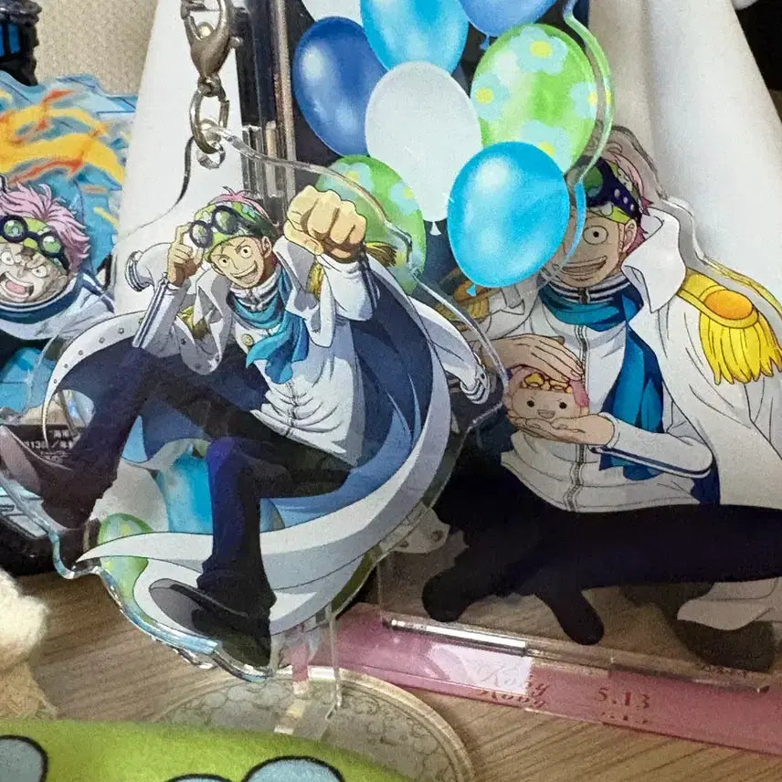[BUNJANG] One Piece Koby Birthday Acrylic Stand Set (Furafura, Diorama, Tsumu) - 3 Pieces / 원피스 코비 버스데이 아크릴스탠드 일괄 3개 (후라후라,디오라마,쯔무)