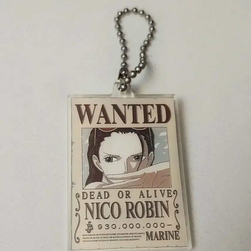 [BUNJANG] One Piece Nico Robin Wanted Poster Keychain / 원피스 니코로빈 수배지 키링(마지막 가격)